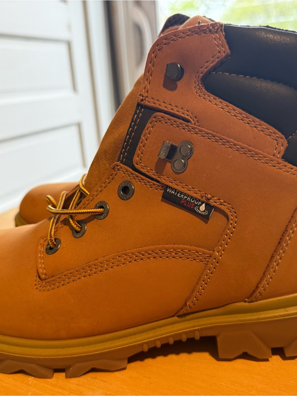Wolverine Tan and Black Waterproof Men's Work Boots